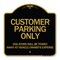 Signmission Customer Parking Violators Towed Away Vehicle Owners Expense Alum Sign, 18" L, 18" H, BG-1818-24202 A-DES-BG-1818-24202 - alternate 1